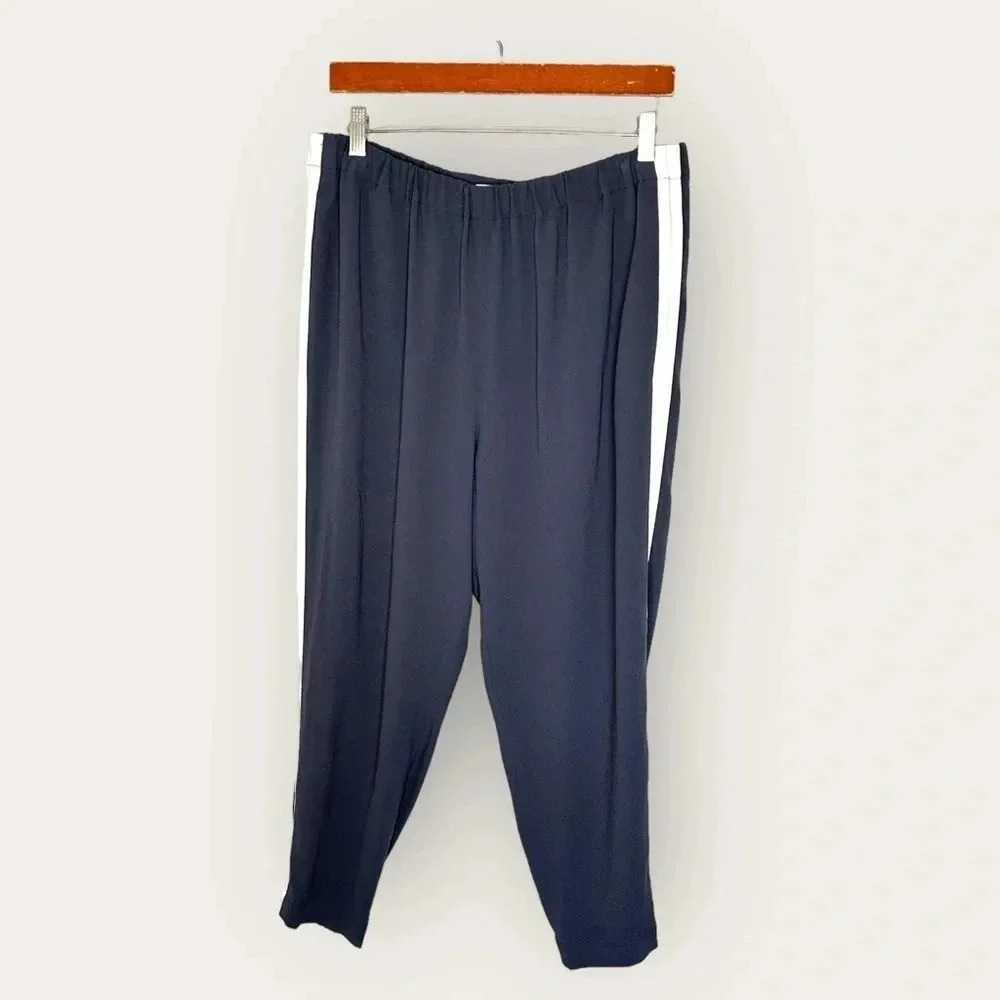 Artizia Babaton‎ Conan Gray White Striped Cropped Pants Size XL  Pull On Comfy